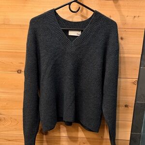 Wilfred Dark Gray V-Neck Sweater